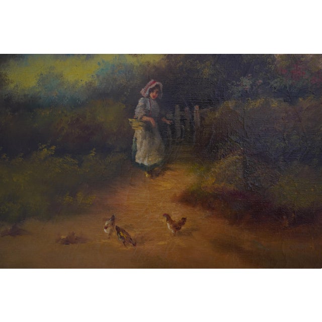 Henry T. Harvey Oil on Canvas Painting of Cottage Farmhouse - Signed For Sale In Philadelphia - Image 6 of 13