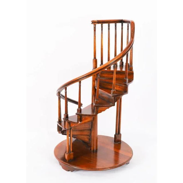 Wood Vintage Architectural Spiral Staircase Model by Theodore Alexander, 20th Century For Sale - Image 7 of 15