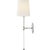 Camille Sconce in Polished Nickel with Linen Shade Designer: Suzanne Kasler Finish: Polished Nickel Height: 19" Width:...