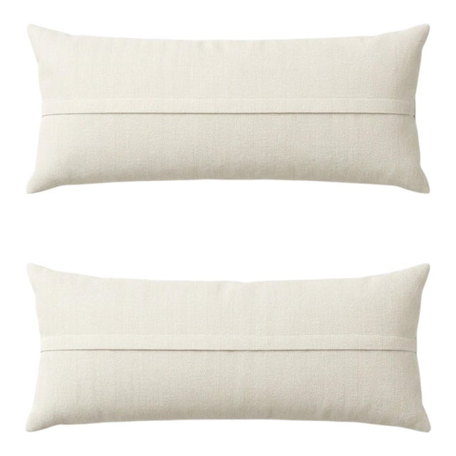 2010s Embroidered Suzani Bedding Pillow Cover 15'' X 36'' - Set of Two For Sale - Image 5 of 5