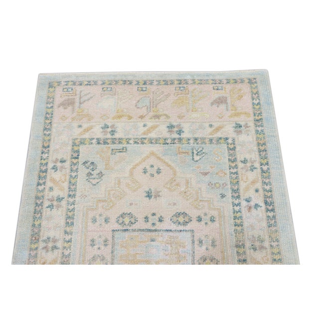 Textile Modern Turkish Oushak Rug 2'11" x 7'3" For Sale - Image 7 of 10