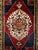 Vintage Turkish Oushak Area Rug, Hand-Knotted Geometric, Navy & Red, 6' x 9' For Sale - Image 10 of 17