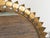 Mid 20th Century Pair of Midcentury Spanish Gilt Metal Round Mirrors with Leaves and Twisted Rope For Sale - Image 5 of 10