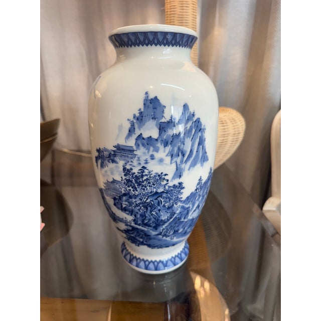 Mid 20th Century Chinoiserie Landscape Vase For Sale - Image 5 of 7