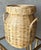 Late 20th-Century Handwoven Natural Willow “Lidded Milk Can” Decorative Storage Basket For Sale In Austin - Image 6 of 12