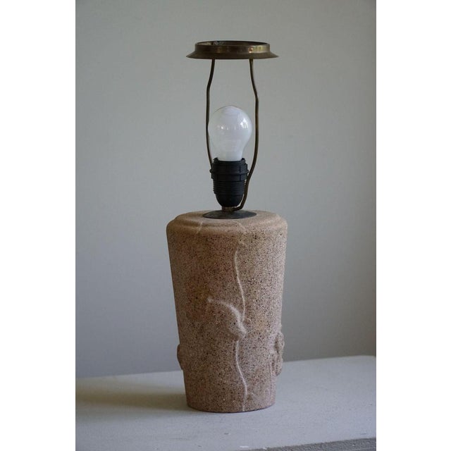 Vintage French Modern Table Lamp in Stone with Elephant Motifs, 1970s For Sale - Image 12 of 16
