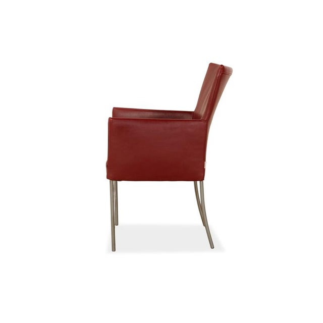 Arc-E Dining Chair in Red Leather from Bert Plantagie For Sale - Image 12 of 13