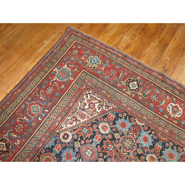 Antique Persian Mahal Rug - 9'4" x 13'10" For Sale - Image 4 of 6