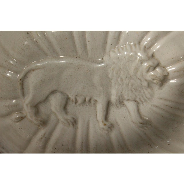 Ceramic Mid 1800's Glazed Stoneware Jelly / Pudding Mold With Lion For Sale - Image 7 of 18
