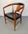 Mid-Century Modern Teak and Black Leather Chair For Sale - Image 4 of 9