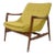 Mid Century Lounge Chair Yellow Chenille For Sale