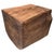 Andrianna Shamaris Modern Organic Teak Wood Lightly Charred Side Table For Sale