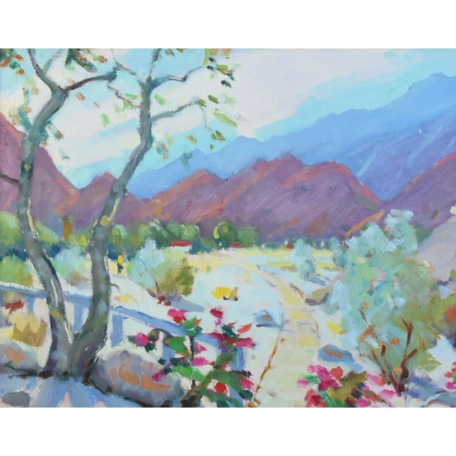 Silvio Silvestri, Listed Artist Mountain Landscape Oil Painting W/ Antiqued Gold Wood Frame For Sale In Los Angeles - Image 6 of 12