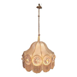 Handcrafted Pendant Lamp with Fringes on the Bottom, 1960s For Sale