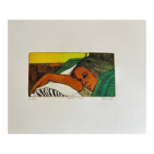 Mid 20th Century Ruth Leaf "Aware" Signed Artist's Proof Etching - 12" x 9.5"