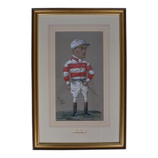 Morny Cannon (1873-1962) Jockey Pastel Watercolour Portrait by Nap For Sale