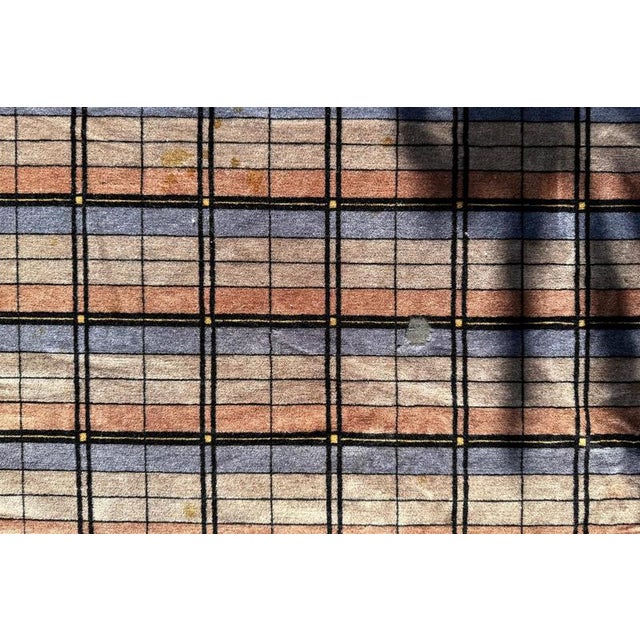 Divan Blanket in Velvet with Plaid Decor, Germany, 1928 For Sale - Image 11 of 12