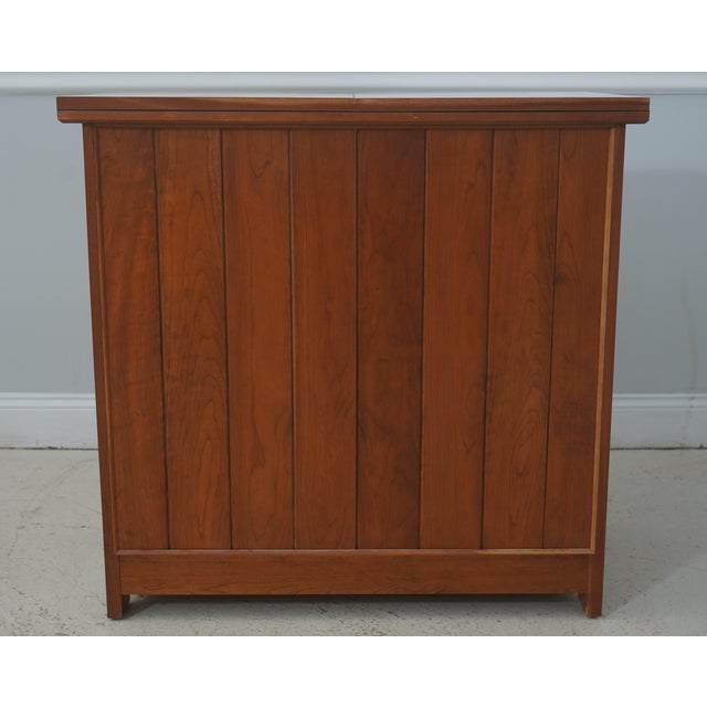Stickley Cherry Mission Inlaid Fold Top Bar Cabinet For Sale - Image 13 of 18