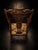 Victorian Carved Mahogany Armchair with Floral Upholstery and Brass Castors For Sale - Image 4 of 6