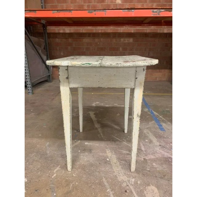 1950s Swedish Rustic Painted Wood Farmhouse Dining Table For Sale In Greensboro - Image 6 of 6