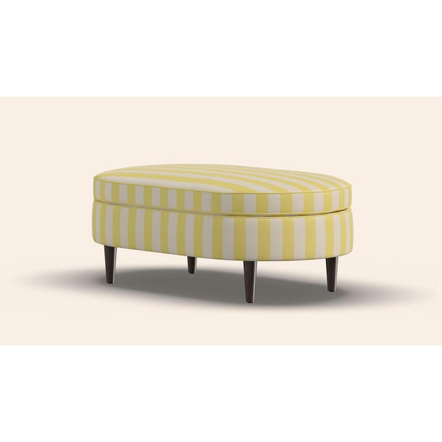Contemporary Citron Carlotta Ottoman by Ceraudo For Sale - Image 3 of 10