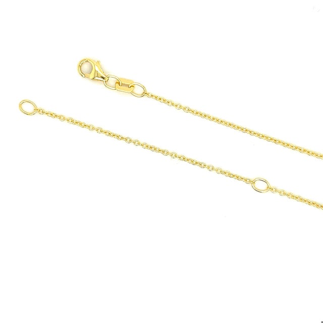 2020s 1-3 Carat Oval Diamond East West 14k Gold Floating Pendant Necklace For Sale - Image 5 of 5