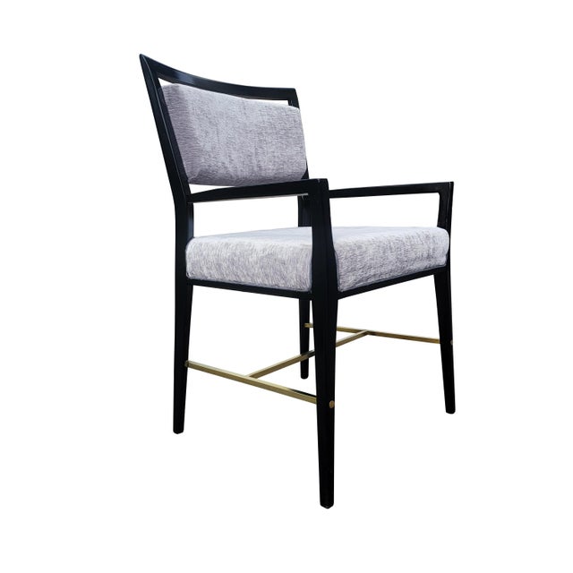 Mid-Century Modern 1970s Paul McCobb Black Lacquered Chairs for Calvin- Set of 6 For Sale - Image 3 of 10