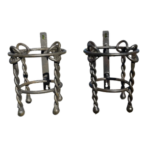 Wrought Iron Wall Hanging Plant or Vase Holder.
