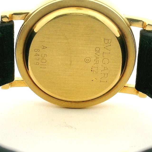 Vintage Bvlgari A5011 18k Gold Black Dial Watch, Circa 1990 For Sale - Image 12 of 14