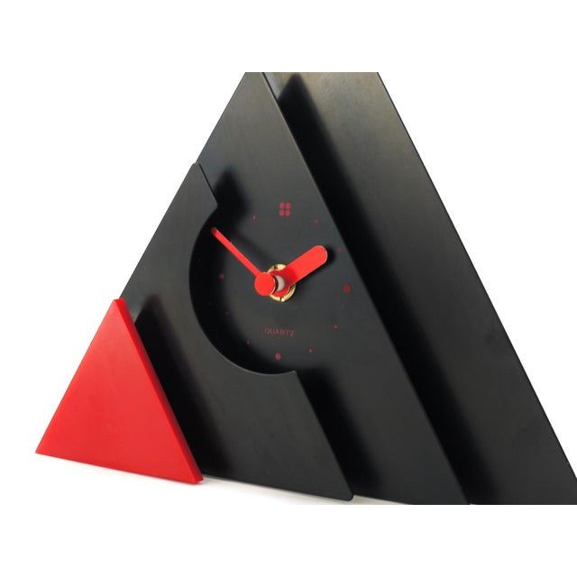 Postmodern Postmodern Pyramid Table Clock by Makiko Taniguchi, Japan, 1980s For Sale - Image 3 of 17