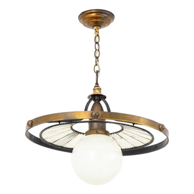 Streamline Moderne Style Pendant Lamp For Sale