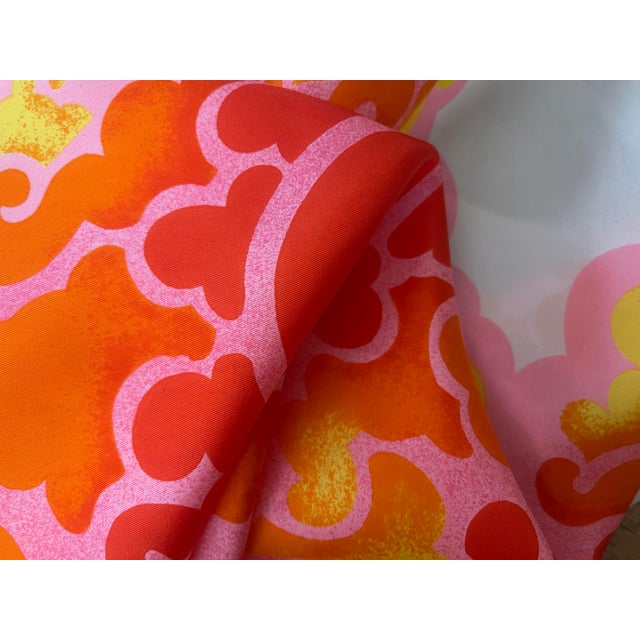 Art Deco Pierre Cardin Silk Scarf Japaneses Flowers 1980 For Sale - Image 3 of 6