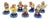 Ceramic Snow White and the Seven Dwarfs Figurines, 1942, Set of 7 For Sale