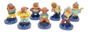Ceramic Snow White and the Seven Dwarfs Figurines, 1942, Set of 7