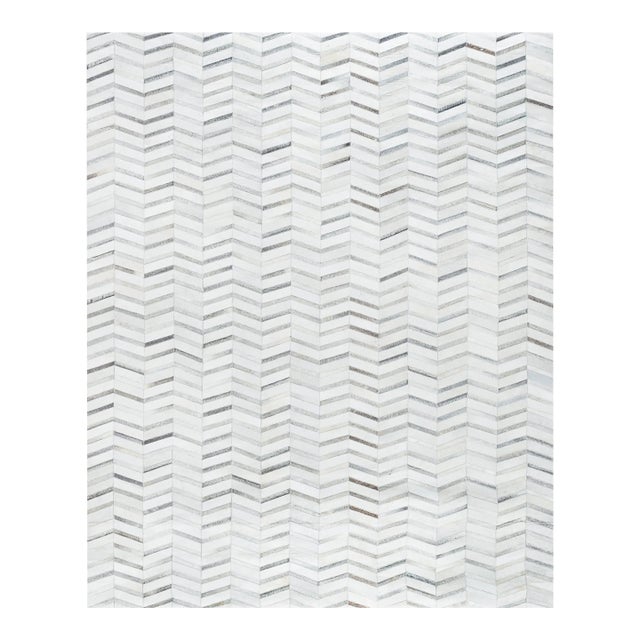 Galaxy Cowhide Silver Area Rug, 12' 0'' X 15' 0'' For Sale