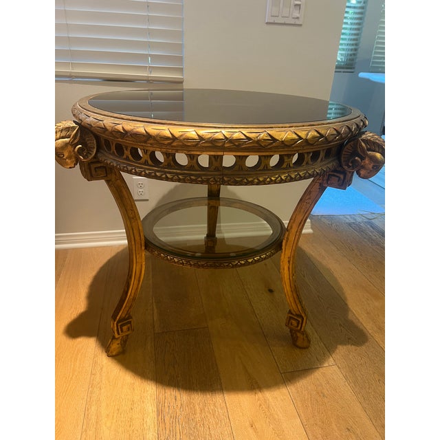 Mediterranean Original Fari Gold Antique Side Table For Sale - Image 3 of 6