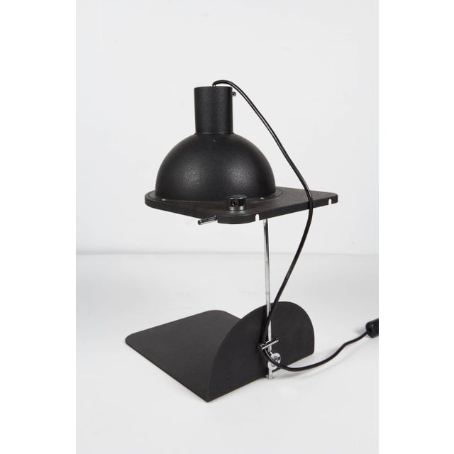 Black 1970 Black Satin Italian Table Lamp by Luci Design Grignani For Sale - Image 8 of 11