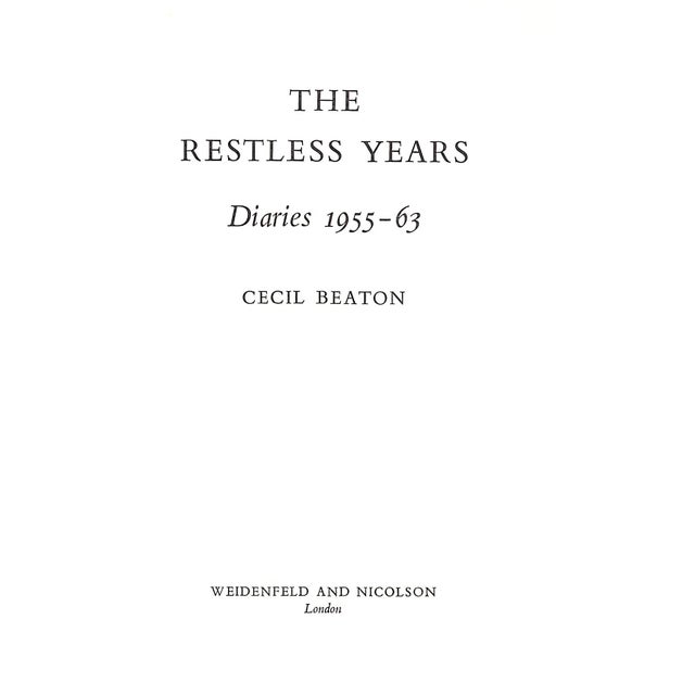 BEATON, Cecil [190] pp. Weidenfeld and Nicolson 1976 8 3/4" x 5 3/4" This is the fifth of his diaries and there are 190pp...