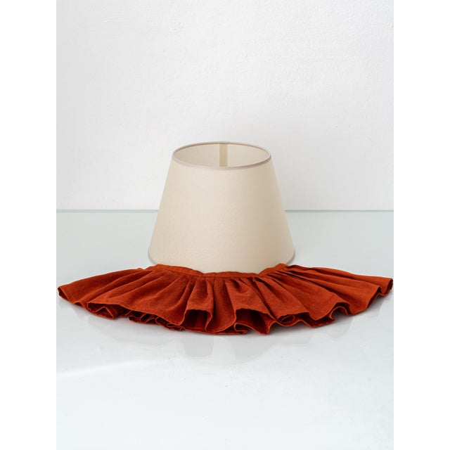 Antique Polychrome Table Lamp with Silk Lampshade, 1890s For Sale - Image 14 of 15