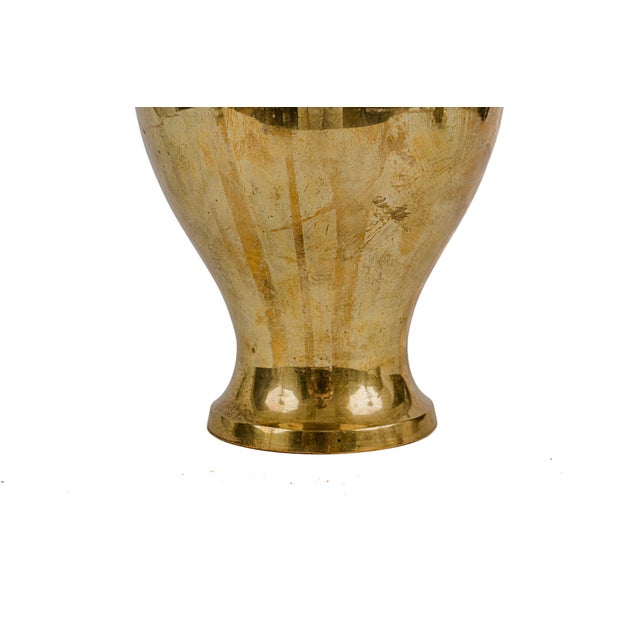 14" Brass Ginger Jar Mid-Century Modern Hollywood Regency For Sale - Image 4 of 5