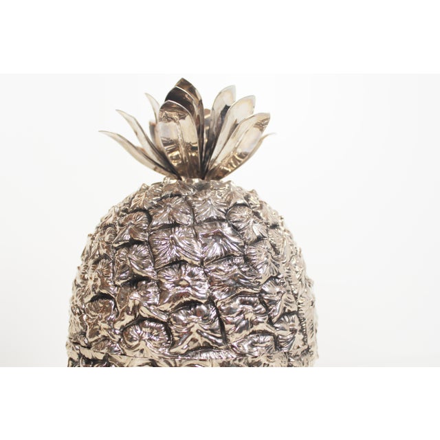 Silver Vintage Pineapple Ice Bucket by Freddotherm, 1970s For Sale - Image 8 of 9