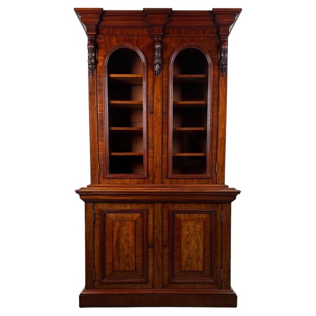 Antique English Mahogany Bookcase, 1800s For Sale - Image 12 of 12