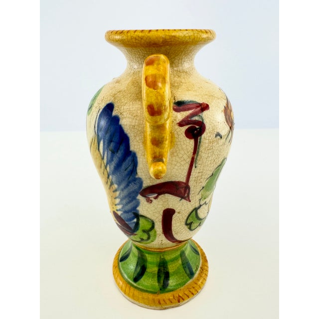 Ceramic Antique Japanese Hand-Painted Dragon Crackle Glaze Vase For Sale - Image 7 of 11