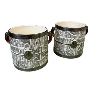 Pair of Vintage John Rosselli Cachepot For Sale