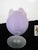 1970s Glass Vase Large 13" Victorian Purple Mouth Blown Frosted with Ruffle Top For Sale - Image 6 of 10