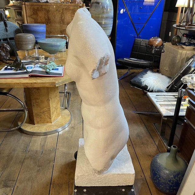 Large Studio Plaster Sculpture Bust of Woman by Lola Di Vito For Sale - Image 9 of 12