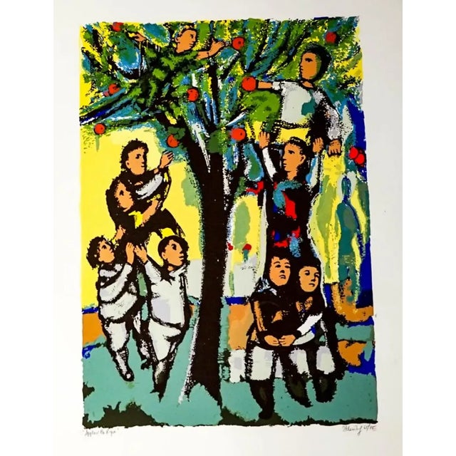 Mid-Century Modern 1965 Frank Kleinholz Apples Be Ripe Serigraph For Sale - Image 3 of 3