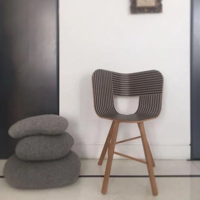 Tria Chair with Striped Seat by Colé Italia For Sale - Image 9 of 13