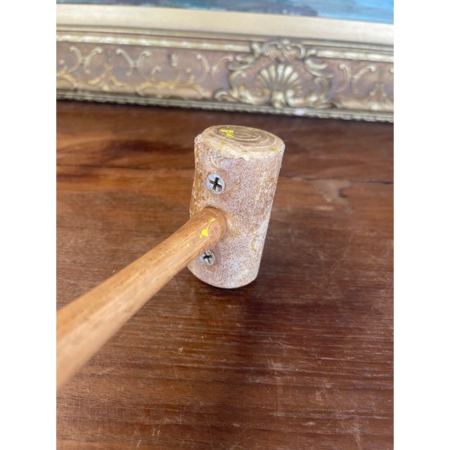 Vintage Rawhide Mallet With Wooden Handle - Mid-20th Century Leatherworking or Jewelry Tool. For Sale - Image 10 of 10