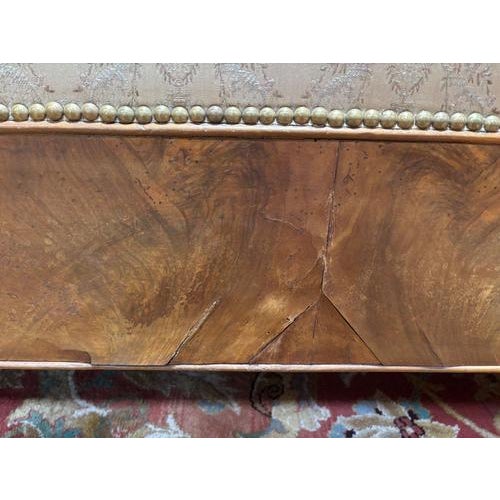 Brown Louis Philippe Style Bench with Scrolls For Sale - Image 8 of 12